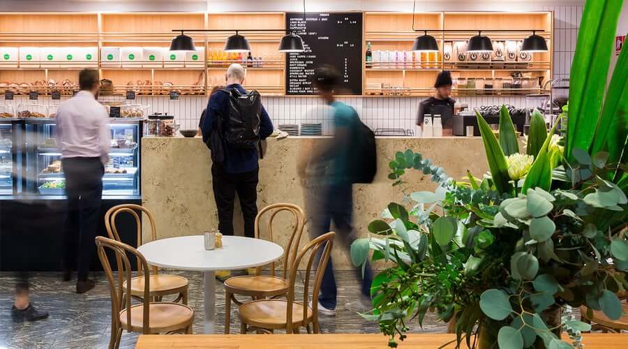 Wholegreen cafe serving gluten free bakery and pastry goods at Alliance Francaise de Sydney